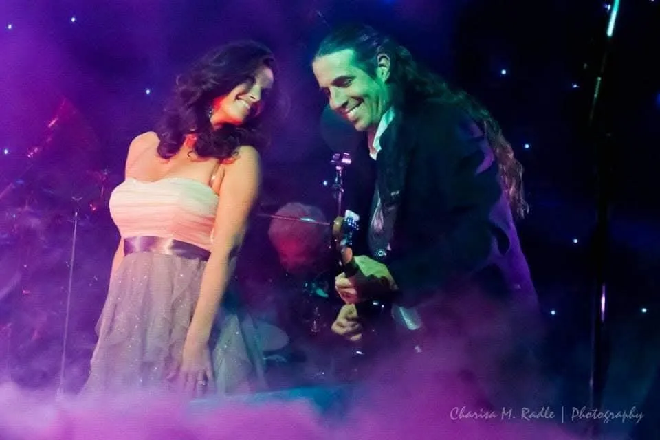 Bobbie and her husband Lenny performing on stage